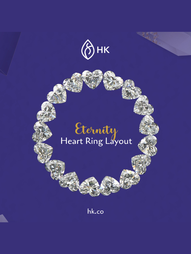 Heart Shape Diamond Ring Layout