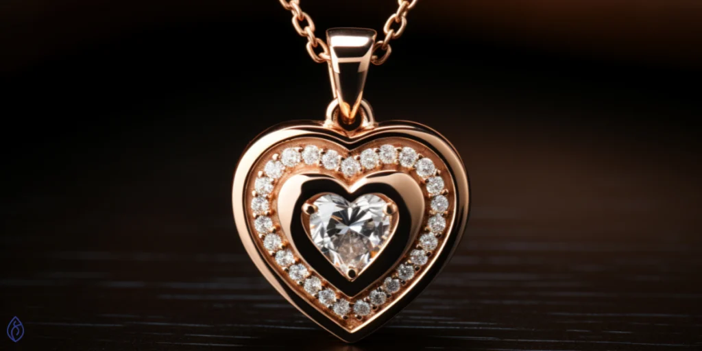 Heart Shaped Diamond Pendant