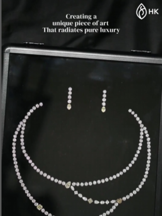 Extraordinary Necklace Set Diamond Layout | Hari Krishna Exports