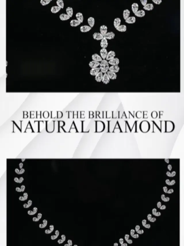Pear and oval diamonds necklace set layout