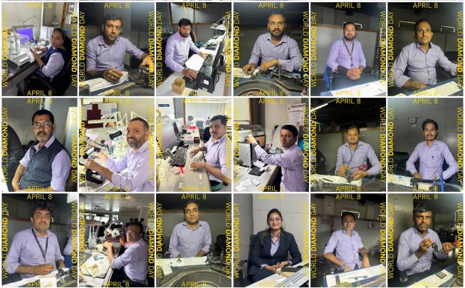 Diamond-themed Rangoli